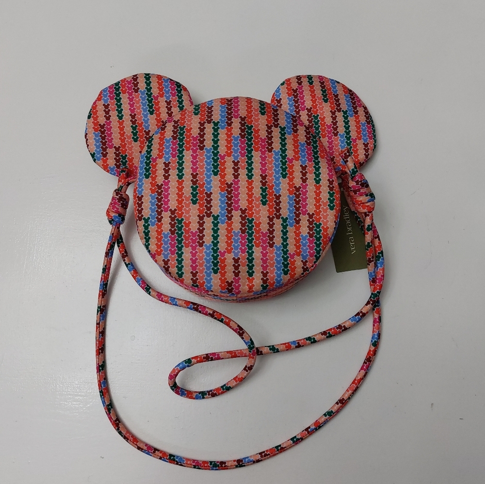 Vera Bradley Mouse Ears Crossbody Mickey Meadow Stripe NWT